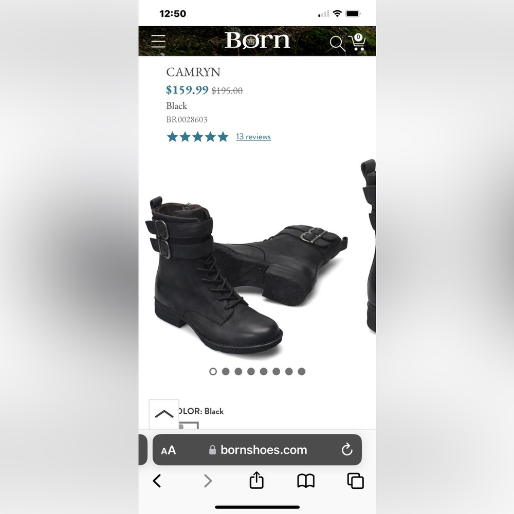 NWT Born Camryn Black Book US 8.5 Medium